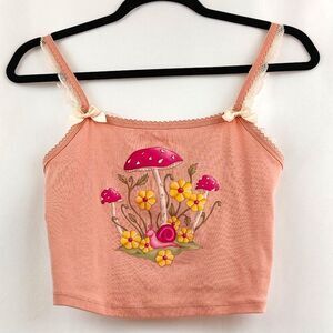 Dollskill ♡ Sugar Thrillz ♡ Coquette Mushroom Lace Tank top